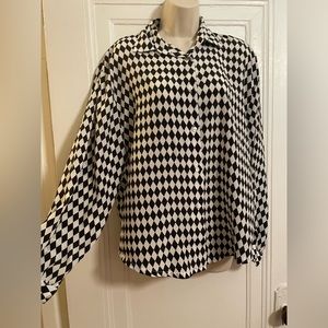 VINTAGE 1980s Diamond Blouse